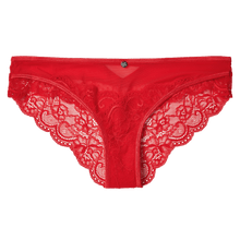 Load image into Gallery viewer, Red Lace Cut Out Cheeky Briefs