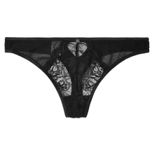 Load image into Gallery viewer, Black Lace Cut Out Thong
