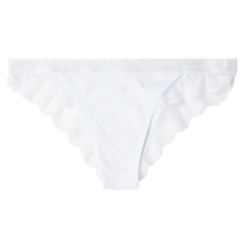 Load image into Gallery viewer, White Cotton Lace Hiphugger Briefs
